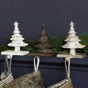 Soporte Metálico para Calcetines de Navidad, de Hierro Fundido Resistente, para Colgar en el Chimenea, con Base Ponderada, Plateado Festivo - Product Image 6