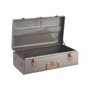 Minimalist Metal <b>Storage</b> <b>Box</b> Set Lidded <b>Stackable</b> Rectangle Medium Capacity for Home Organization Trunk <b>Box</b> - Product Image 6