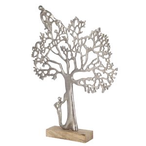 Ornement décoratif élégant en forme d'arbre, en aluminium poli doré, pour cadeaux et décorations festives pour la maison. - Product Image 5