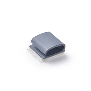 คลิปหนีบสายไฟ Essentra สีเทา PVC แบบ <span class=keywords><strong>KKF</strong></span> F ติดกาว - Product Image 1
