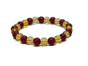High quality Citrine Red carnelian Crystal Gemstone Bead Bracelet Fashion Charm Jewelry for Men Women for Energy Meditation Gift - Product Image 2