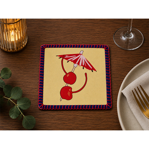 Designer Cotton Printed Cocktail <b>Coasters</b> | Reusable Decorative <b>Drink</b> <b>Coaster</b> - Product Image 3