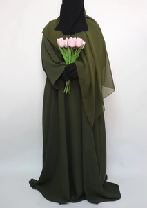 Abaya Maxi Élégante Style Turc pour Femme, Imprimé Numérique Uni, Respirante, Légère, Infroissable, Quatre Voies - Product Image 2