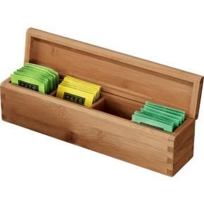 6. Boîte à thé en bois personnalisée, coffre de rangement pour thé en bois artisanal avec plusieurs compartiments pour sachets de thé, cuisine - Product Image 3