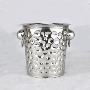 Seau à glace en acier inoxydable très demandé, design moderne et rond, résistant à la rouille, refroidisseur de boissons pour les fêtes - Product Image 3
