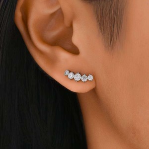 Pendientes de Diamantes de Buena Calidad para Mujer, Elegantes y Lujosos, Accesorios de Joyería Brillantes para Novia, Boda, Aniversario - Product Image 3