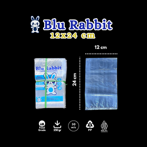 Sacs en plastique transparents de qualité alimentaire 12 x 24 cm, marque Blu Rabbit, en polypropylène thermoscellable, fabriqués en Indonésie, vente en gros - Product Image 3