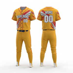 Conjunto de Uniforme de Béisbol de Diseño Personalizado, Jersey con Botones y Pantalones, 100% Poliéster, Secado Rápido, Transpirable, Nombres de Equipo Personalizados para Deportes de Equipo - Product Image 2