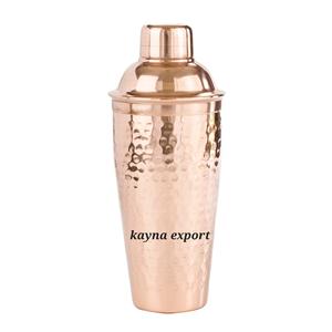 Prix de gros Kayna Export Premium – Ensemble de shaker à cocktails en acier inoxydable couleur marron, capacité 500 ml, rayures écologiques - Product Image 6