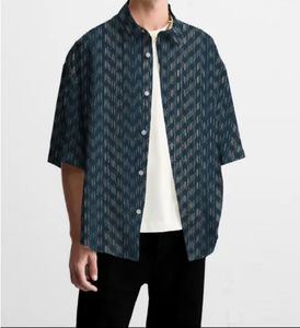 เสื้อเชิ้ตฮาวายพิมพ์ลายแบบสบายๆ สำหรับผู้ชาย เสื้อเชิ้ตดีไซน์เนอร์สำหรับผู้ชาย เสื้อยืดแขนสั้นลายฮาวายสำหรับผู้ชาย - Product Image 2