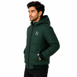 Unisex Hooded Padded <b>Jacket</b> Winter Quilted Outerwear Full Zip Warm Casual Men's <b>Jackets</b> Custom Logo Insulated Coat Wholesale USA - Product Image 3