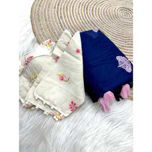 Sari de créateur fait main pour les fêtes, 100 % soie avec motif floral multi-fils - Product Image 4