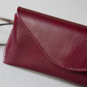 Étui de protection pour lunettes de soleil en cuir véritable de luxe, fait main et cousu à la main, vente en gros LGC-0028 - Product Image 3
