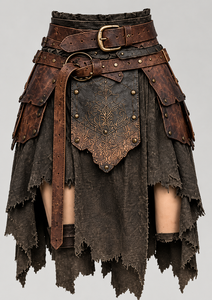 Disfraz de Guerrera de Cuero para Mujer con Hombreras de Piel y Conjunto de Armadura - Product Image 6