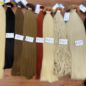 Extensiones de cabello humano vietnamita virgen con punta plana de queratina, cutícula alineada, doble trama, alta calidad, naturalmente liso. - Product Image 6