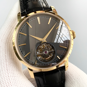 Reloj Automático de Lujo de Diseño V-Constant de Alta Calidad para Hombre, 6000T, Cristal de Zafiro, Superficie de Espejo, Tourbillon, Correa de Cuero - Product Image 6