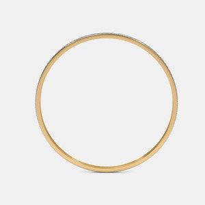 Half Eternity Diamond Line Gold <b>Bangle</b> <b>Bracelet</b> - Product Image 3