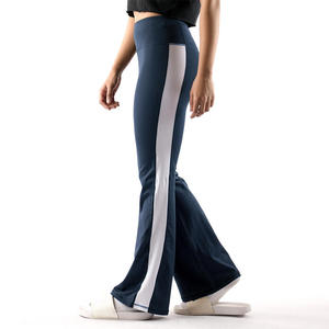 OEM Service <b>Women's</b> Plaid Mid Waist Flared Leg Yoga Leggings Full Length Four-Way Stretch Spandex/Polyester Breathable - Product Image 4