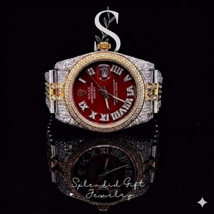 Montre-bracelet de luxe en acier inoxydable avec diamants Moissanite VVS de haute qualité, mouvement à quartz, style Hip Hop glacé, édition limitée - Product Image 1