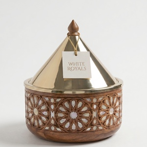 Premium Durable Insulated Arabic Style Hotpot <b>Serving</b> <b>Dish</b> Luxury Wooden Casserole Buffet <b>Set</b> Stainless Steel Lid Eco-Friendly - Product Image 6