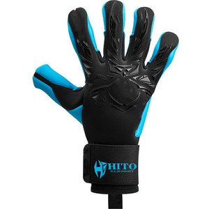 Guantes de Portero de Fútbol de Neopreno y Caucho con Diseño Personalizado Alemán en Látex Negro y Blanco, con Dedos Negativos Inyectados y Extensibles - Product Image 5