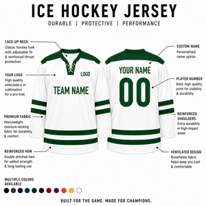 Uniforme de Hockey Personalizado OEM, Fabricante de Ropa de Hockey sobre Hielo de Marca Privada, 100% Poliéster, Impresión por Transferencia de Calor, Manga Larga - Product Image 1