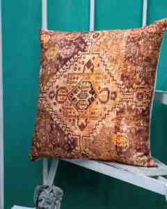 Funda de Cojín de Algodón con Estampado Floral Indio Hecho a Mano, con Borlas Decorativas para Sofá, Decoración del Hogar, 18x18 20x20 Pulgadas, Venta al Por Mayor - Product Image 3