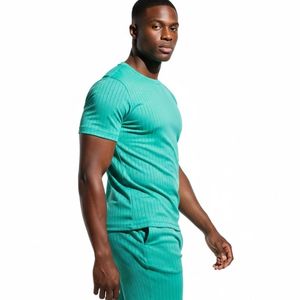 Men short set soft breathable fabric durable stitching comfortable daily wear Printed Polyester Nonwoven <b>Tracksuit</b> Activewear - Product Image 3