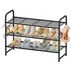 Latest Design Black And White <b>Shoe</b> Rack Organizer For Living Room Entry Hall <b>Storage</b> Stable Base <b>Shoe</b> Rack Footwear Shelf - Product Image 2