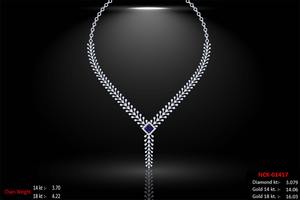 Exquisito Juego de Collar Chapado en Oro de 14 Quilates para Mujer con Diamantes Naturales Brillantes de 3.84ct GH VS-SI, Certificados por IGI, Joyería Fina Elegante - Product Image 3