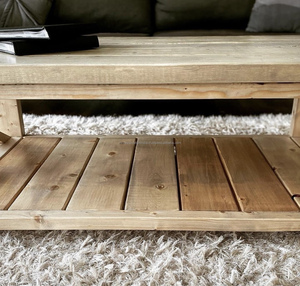 Table basse en bois de style traditionnel pour bureau à domicile - Product Image 4