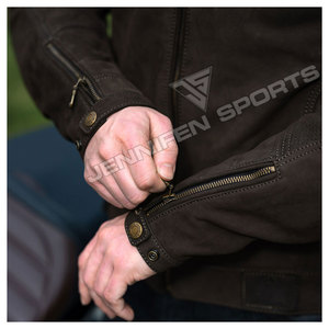 Chaqueta de Motociclista para Hombre, de Cuero Nubuck Genuino, con Protección CE, de Alta Calidad - Product Image 6