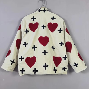 Bohemian Velvet Suzani Jacket Hand Embroidered <b>Reversible</b> Bomber <b>Coat</b> Floral Pattern Vintage Colorful Ethnic Wear - Product Image 2