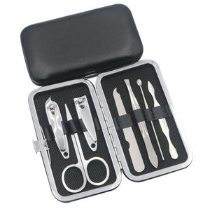 Pink Portable Stainless Steel Nail <b>Kit</b> Case Luxurious Style Ziplock Packaging <b>Manicure</b> Tool Storage Box 10-in-1 Nail Clipper - Product Image 4