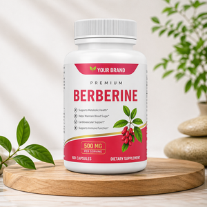 Cápsulas de Berberina HCL OEM, 60 Unidades, 97% Extracto Herbal, Suplemento Dietético, Marca Privada, Suministro al por Mayor - Product Image 1