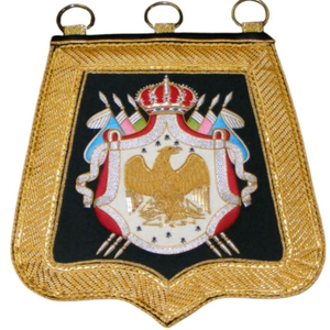 Écussons brodés Aigle Impérial Napoléonien, Reproduction historique de sabretache de l'Empire Français, Écussons de sabretache brodés à la main - Product Image 4