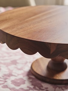 Présentoir à gâteaux rond en bois rustique, fait main, pour mariages et décoration intérieure, idéal pour la présentation de desserts, inspiré de l'art indien exotique. - Product Image 4