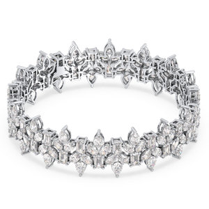 REYES Custom GRA Certified 28.14 Carat VVS Moissanite Tennis <b>Bracelets</b> in 925 Sterling <b>Silver</b> Fine Jewelry Wedding Gift For Her - Product Image 1