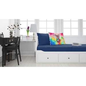 Nuevo ligero Super suave fácil de cuidar ilustraciones decorativas tamaño estándar Hippie Animal Deer funda de almohada - Product Image 2