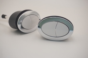 Bathroom OEM PW Series Toilet <b>Push</b> <b>Button</b> ABS Chrome Finish Oval Shape - Product Image 6