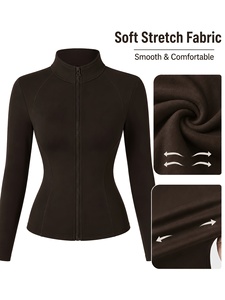 Womens Elite Training Yoga <b>Jacket</b> Full Sleeve Gym Running <b>Workout</b> <b>Jacket</b> Custom Logo OEM ODM Private Label Factory Manufacturer - Product Image 6