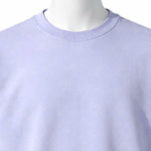 Sweat-shirt pour homme en molleton de coton uni à manches longues, col et poignets côtelés, épaules tombantes, sans capuche - Product Image 2