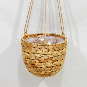 Cesta Colgante Tejida a Mano de Hierba Marina con Maceta y Organizador de Plantas - Product Image 5