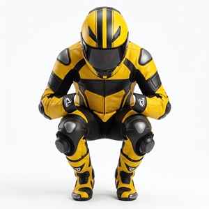 Traje de Motociclismo Dumela Amarillo y Negro de Cuero, Protección Corporal Completa, Transpirable, para Todas las Estaciones, Equipo Deportivo para Adultos - Product Image 4