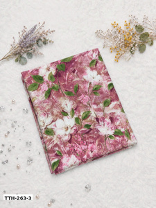 Tissu en polyester imprimé floral, largeur 58/60 pouces, poids moyen, tissé, textile d'ameublement TTH-263-1 - Product Image 4