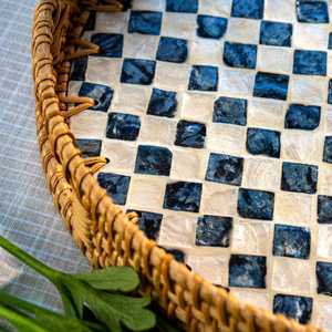 Plateau en rotin festonné de haute qualité, assiettes OEM pour la décoration de table, design bohème, passe au lave-vaisselle, vente en gros, fait main - Product Image 6