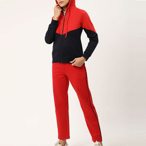 Ensemble de survêtement décontracté pour femme, 2 pièces, en toile 100% coton, couleur unie, respirant, avec capuche, fabrication pakistanaise, OEM - Product Image 2