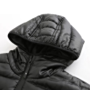 Chaqueta Acolchada Negra para Hombre, Cortavientos, Gruesa, para Invierno, con Cuello Alto, Cierre de Cremallera, Estilo Casual, Corte Ajustado - Product Image 3