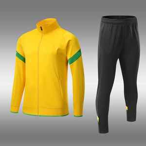 Wholesale High Quality 2026 New Thailand Quality Wholesale Brazil Soccer Tracksuit <b>Men</b> Yellow Soccer <b>Jacket</b> <b>Track</b> Suit - Product Image 4