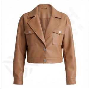 Chaqueta de cuero de calidad superior para mujer, chaqueta de cuero de oveja, ropa de invierno para mujer, chaqueta de cuero personalizada para mujer - Product Image 2